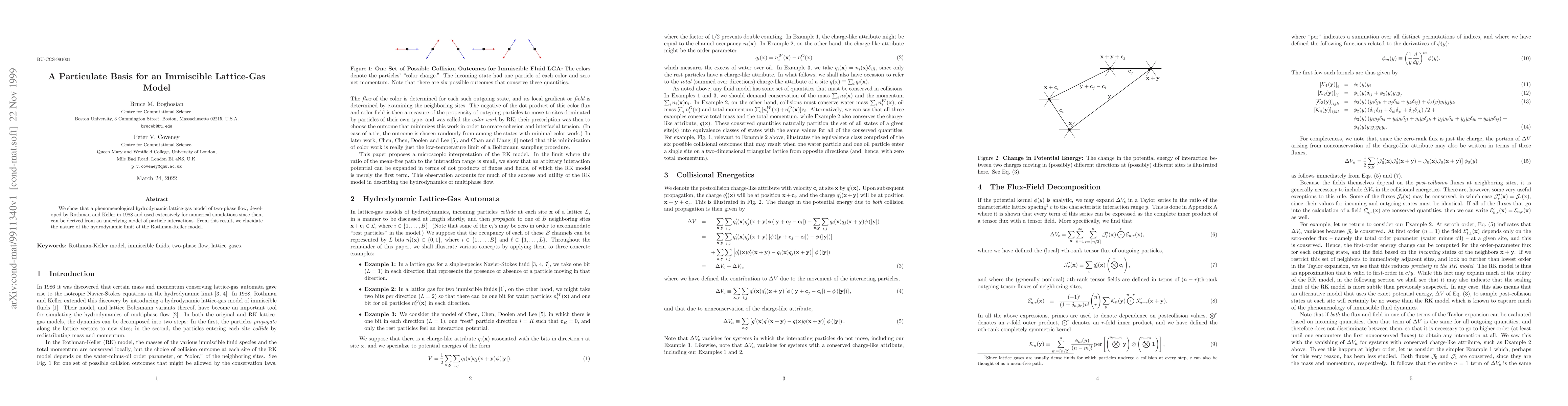 Thumbnail for A Particulate Basis for an Immiscible Lattice-Gas Model