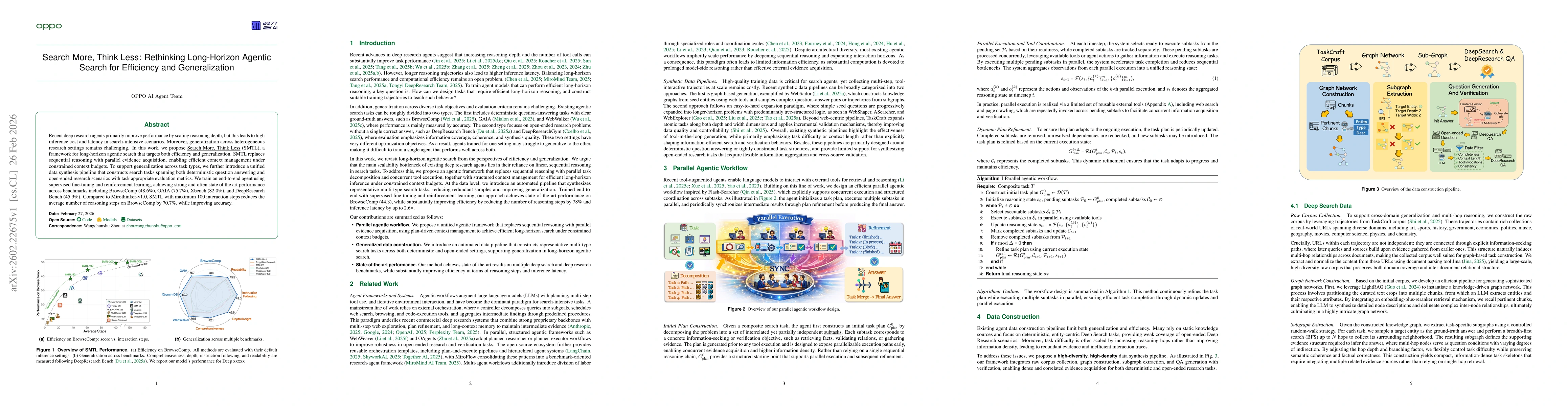 Thumbnail for Search More, Think Less: Rethinking Long-Horizon Agentic Search for Efficiency and Generalization