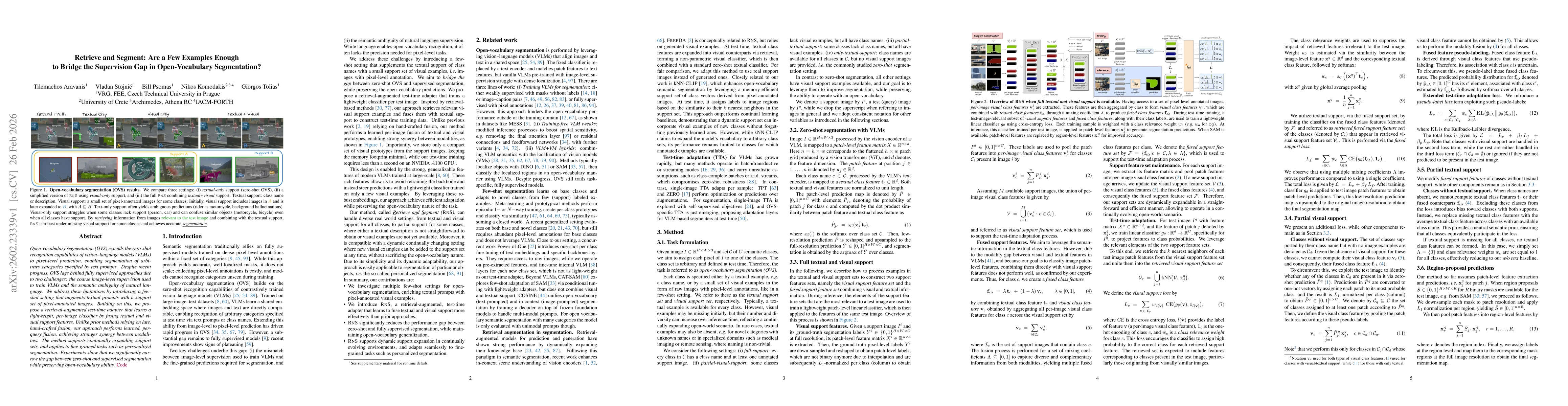 Thumbnail for Retrieve and Segment: Are a Few Examples Enough to Bridge the Supervision Gap in Open-Vocabulary Segmentation?