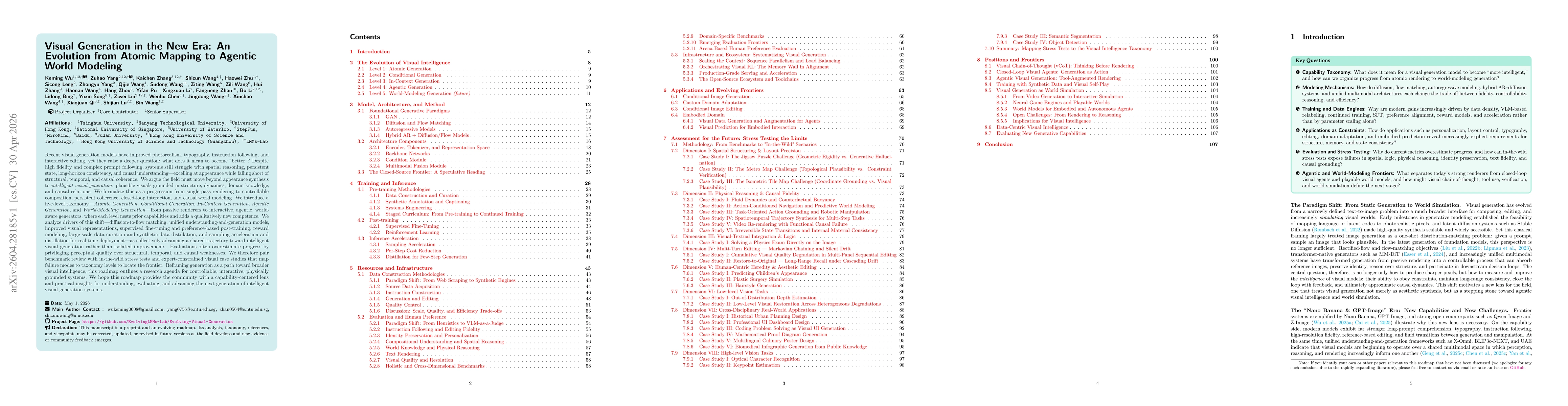 Thumbnail for Visual Generation in the New Era: An Evolution from Atomic Mapping to Agentic World Modeling