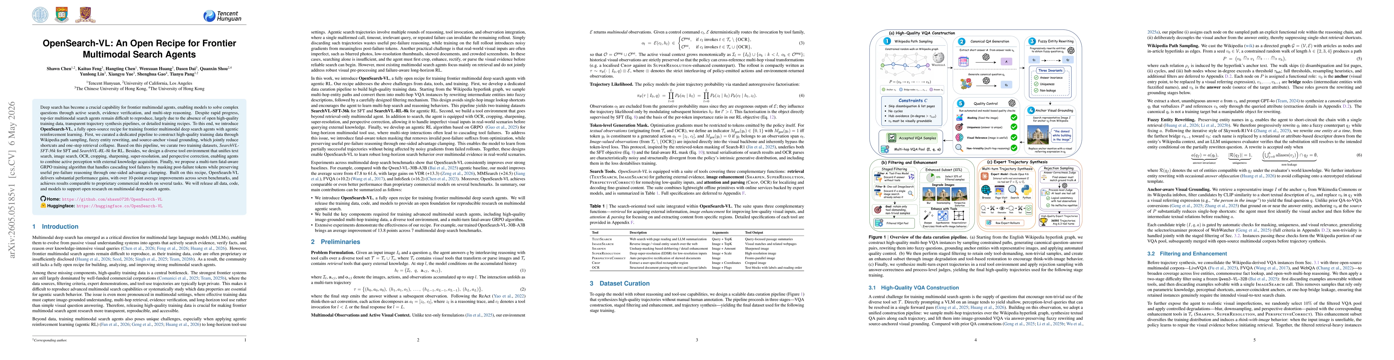Thumbnail for OpenSearch-VL: An Open Recipe for Frontier Multimodal Search Agents