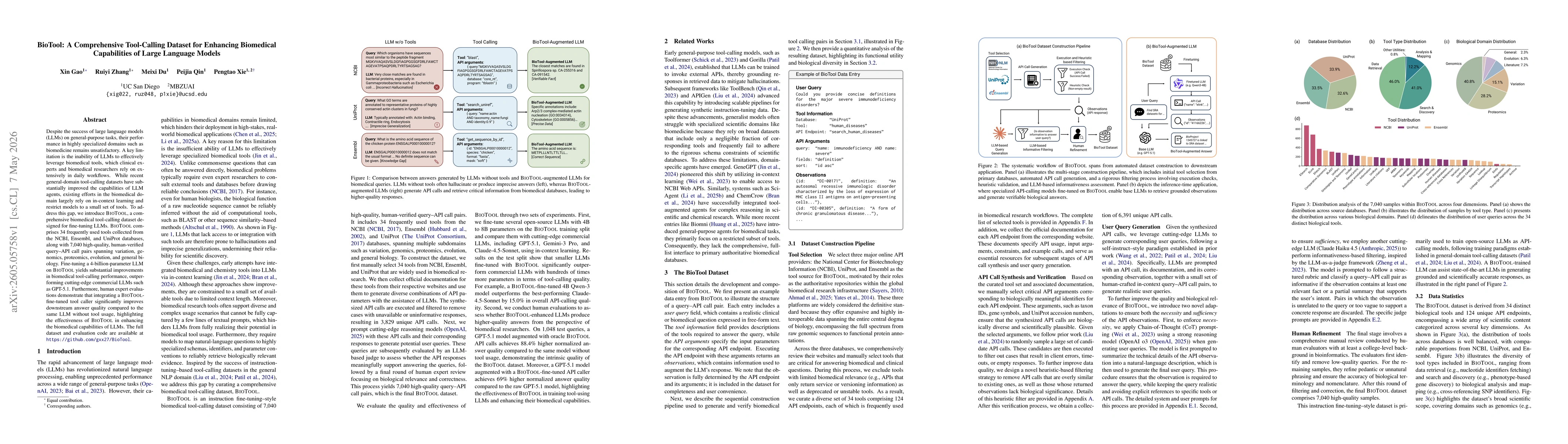 Thumbnail for BioTool: A Comprehensive Tool-Calling Dataset for Enhancing Biomedical Capabilities of Large Language Models