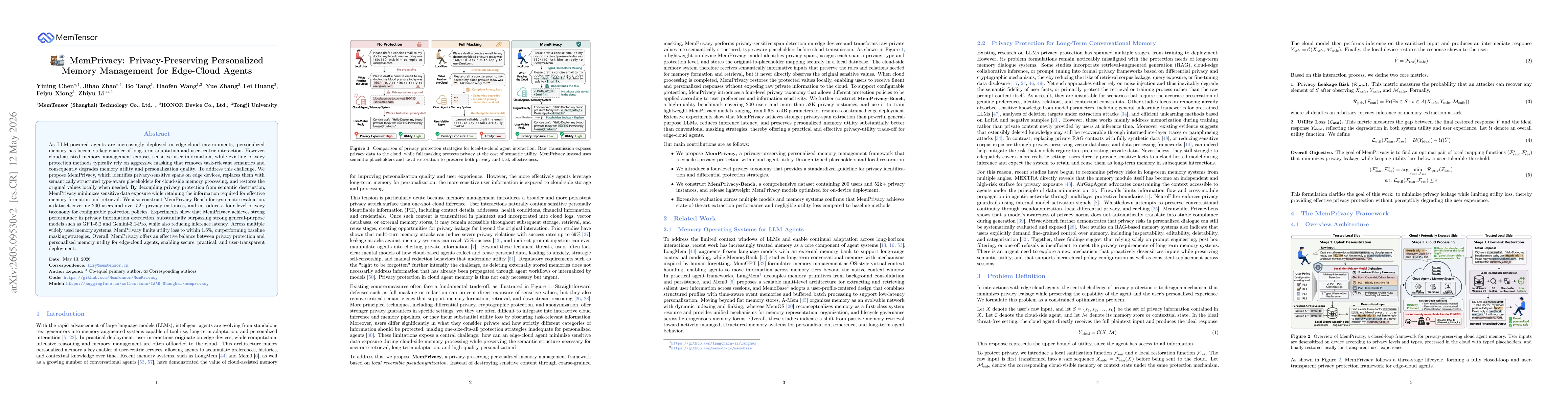 Thumbnail for MemPrivacy: Privacy-Preserving Personalized Memory Management for Edge-Cloud Agents