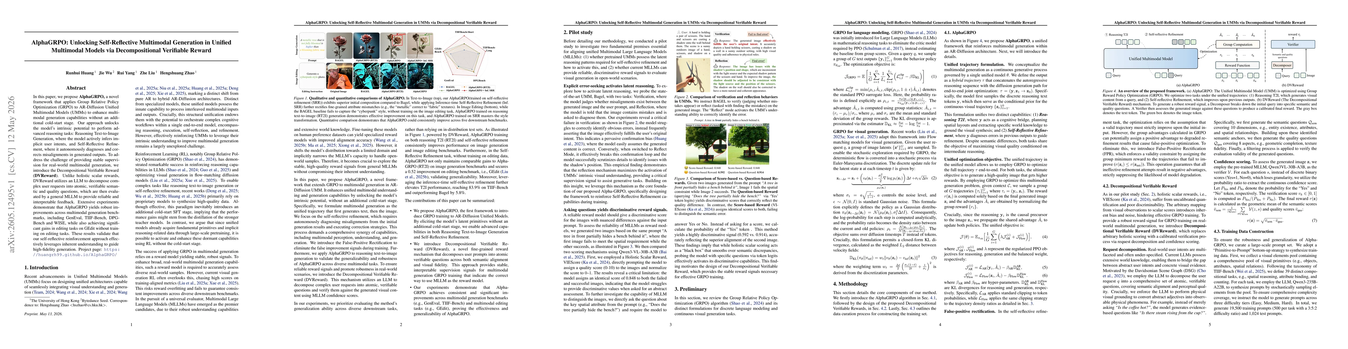 Thumbnail for AlphaGRPO: Unlocking Self-Reflective Multimodal Generation in UMMs via Decompositional Verifiable Reward