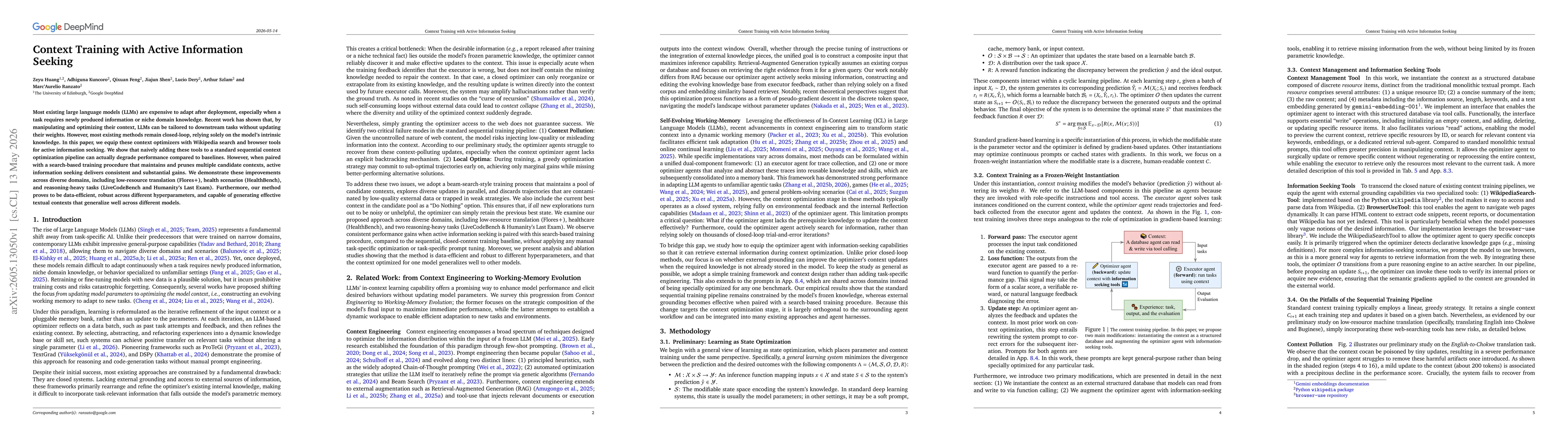 Thumbnail for Context Training with Active Information Seeking