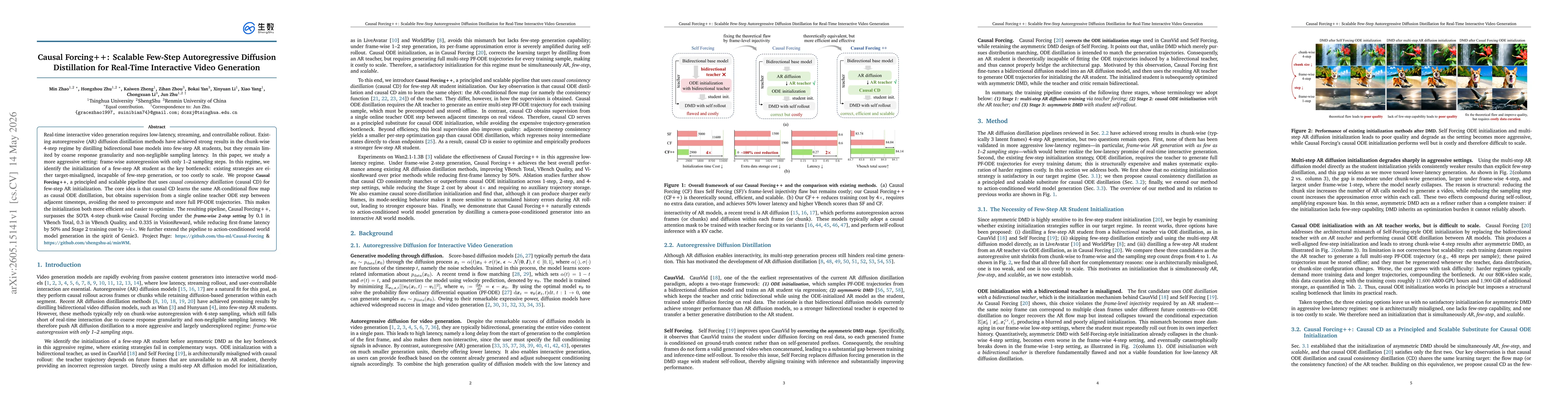 Thumbnail for Causal Forcing++: Scalable Few-Step Autoregressive Diffusion Distillation for Real-Time Interactive Video Generation