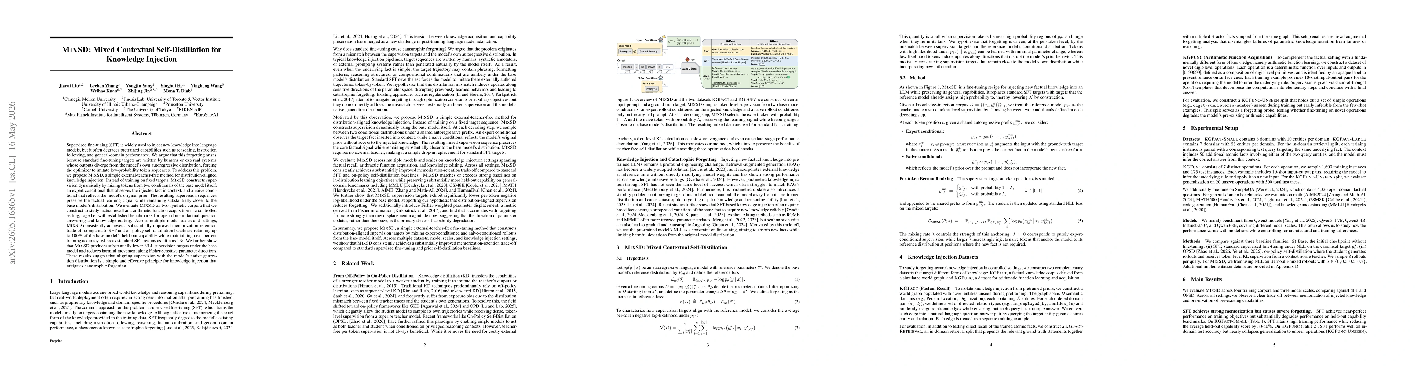 Thumbnail for MixSD: Mixed Contextual Self-Distillation for Knowledge Injection