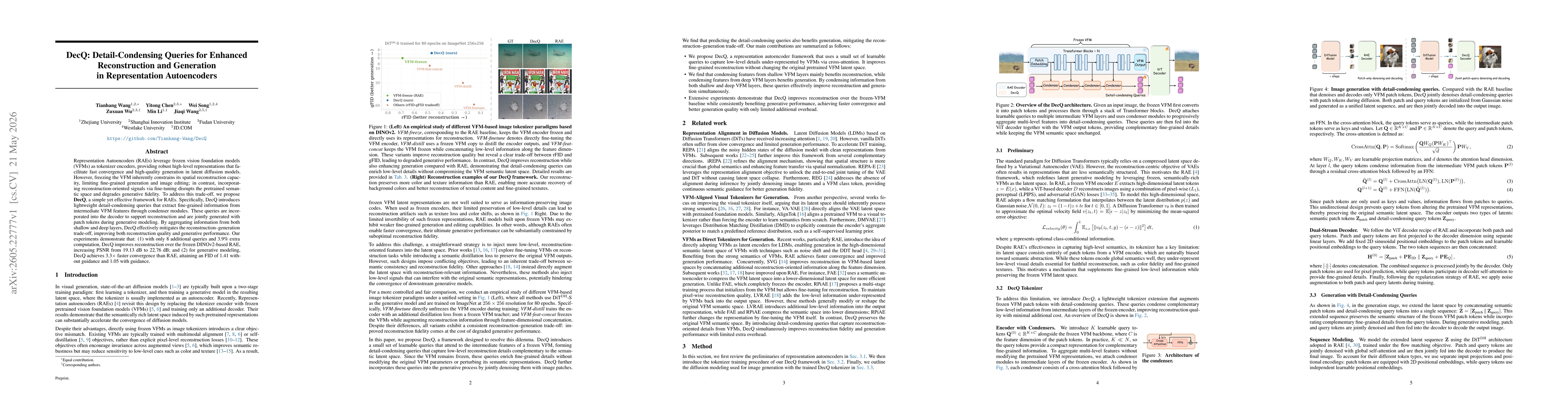 Thumbnail for DecQ: Detail-Condensing Queries for Enhanced Reconstruction and Generation in Representation Autoencoders
