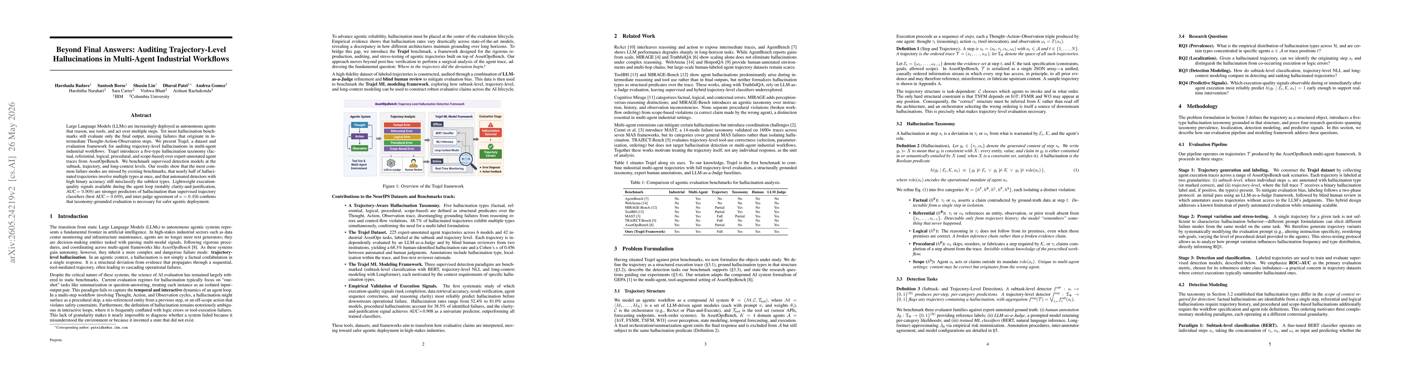 Thumbnail for Beyond Final Answers: Auditing Trajectory-Level Hallucinations in Multi-Agent Industrial Workflows