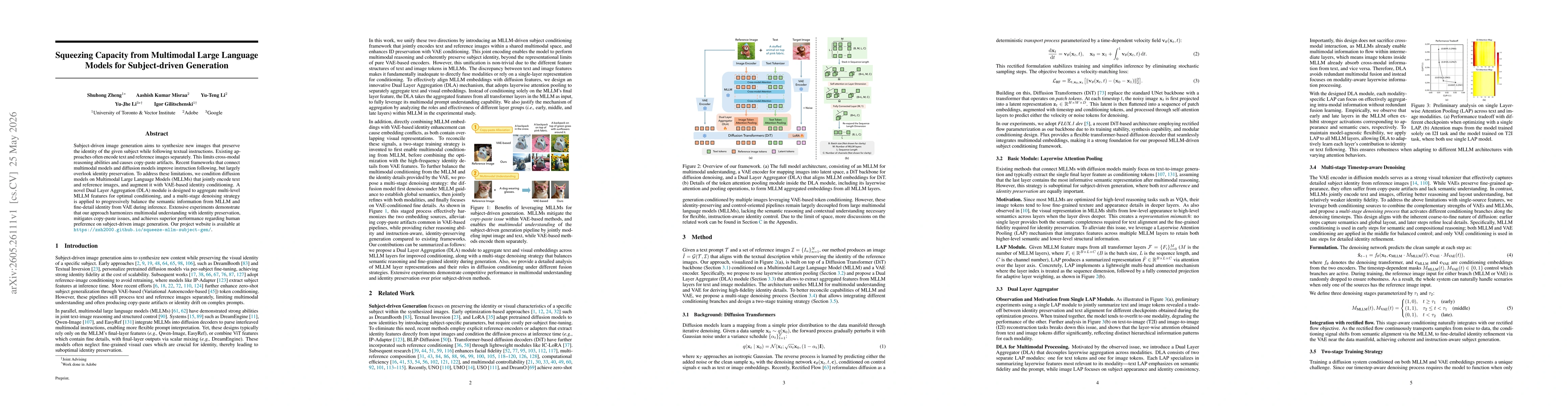Thumbnail for Squeezing Capacity from Multimodal Large Language Models for Subject-driven Generation