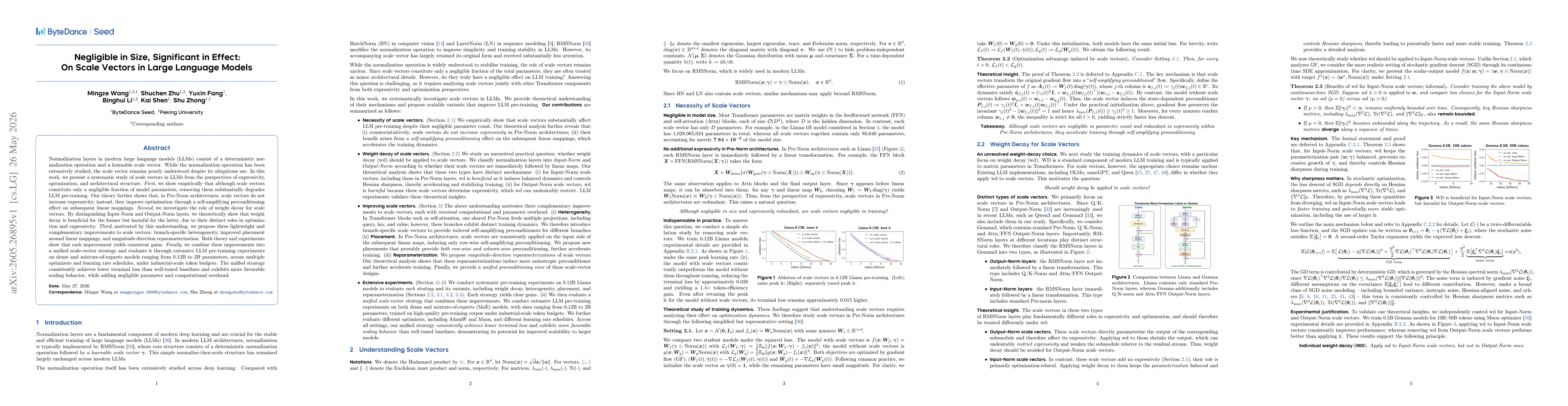 Thumbnail for Negligible in Size, Significant in Effect: On Scale Vectors in Large Language Models