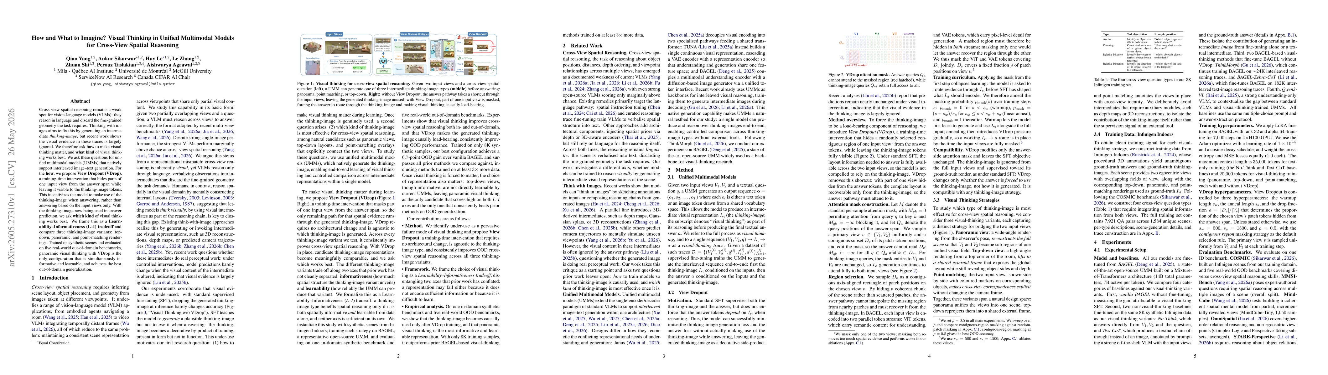 Thumbnail for How and What to Imagine? Visual Thinking in Unified Multimodal Models for Cross-View Spatial Reasoning