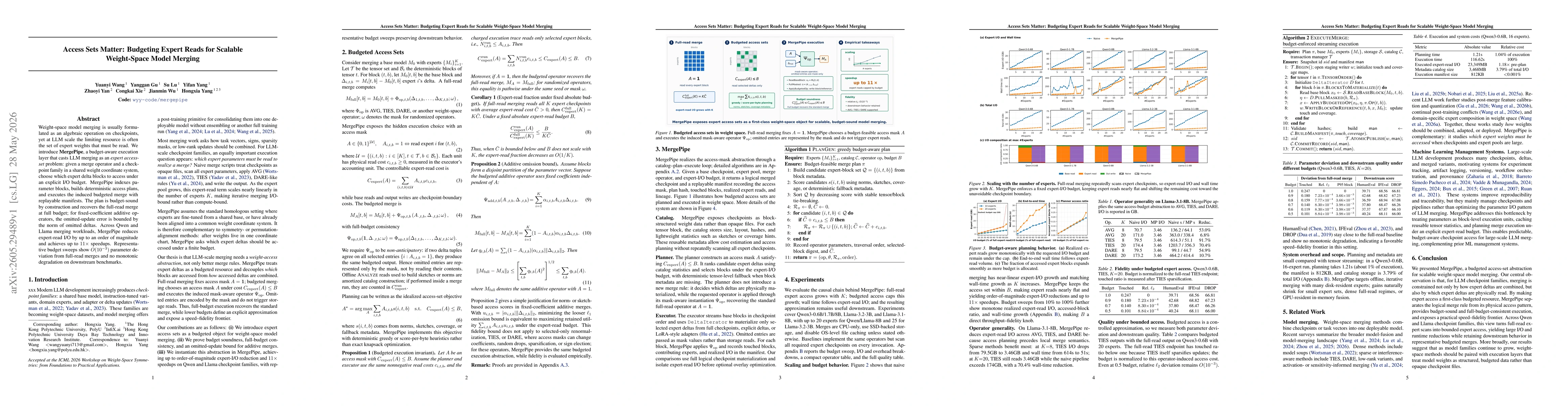 Thumbnail for Access Sets Matter: Budgeting Expert Reads for Scalable Weight-Space Model Merging