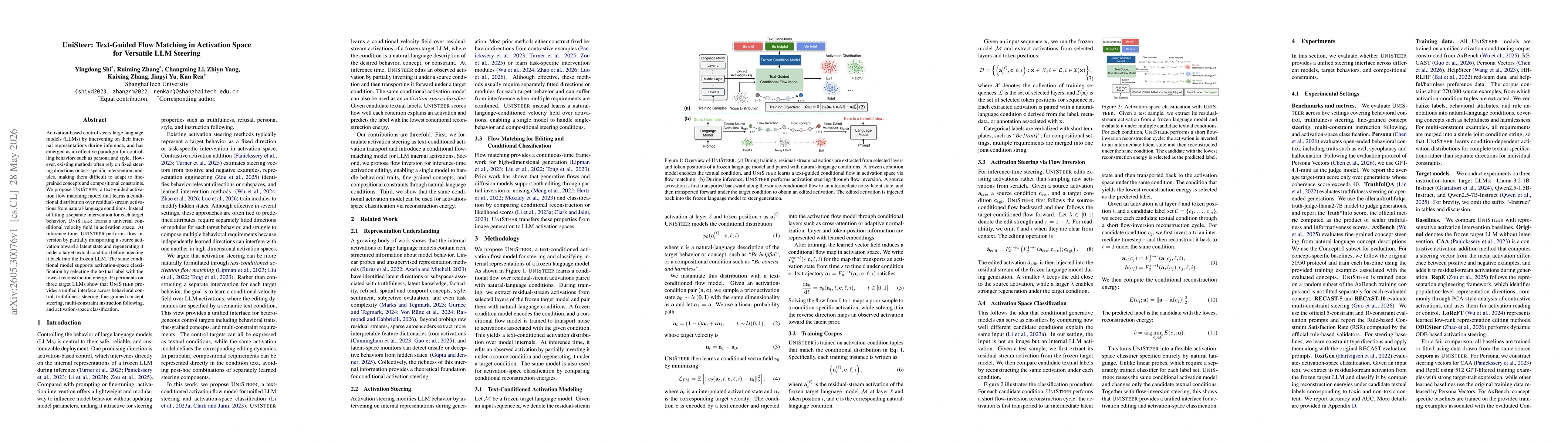 Thumbnail for UniSteer: Text-Guided Flow Matching in Activation Space for Versatile LLM Steering