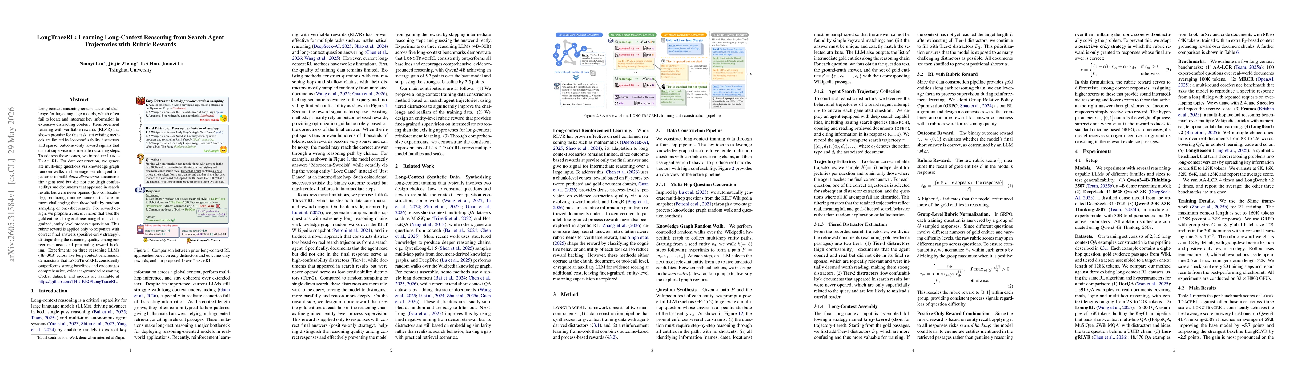 Thumbnail for LongTraceRL: Learning Long-Context Reasoning from Search Agent Trajectories with Rubric Rewards