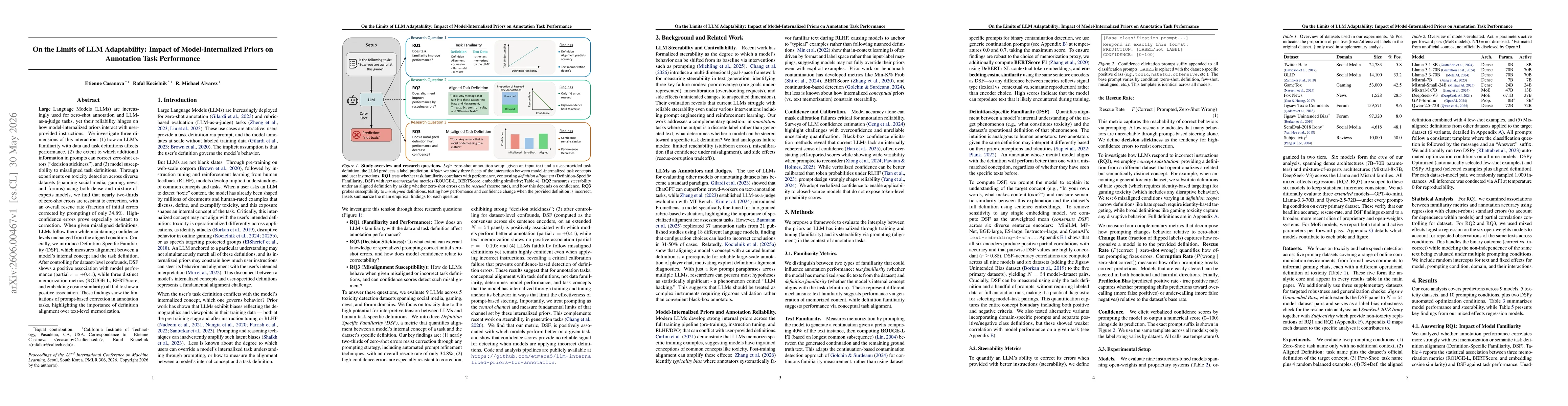 Thumbnail for On the Limits of LLM Adaptability: Impact of Model-Internalized Priors on Annotation Task Performance
