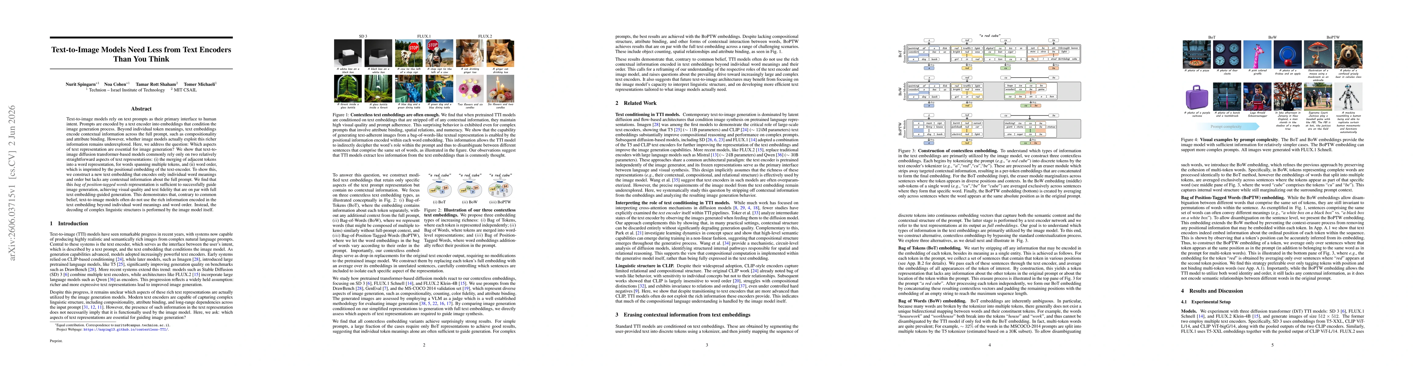 Thumbnail for Text-to-Image Models Need Less from Text Encoders Than You Think