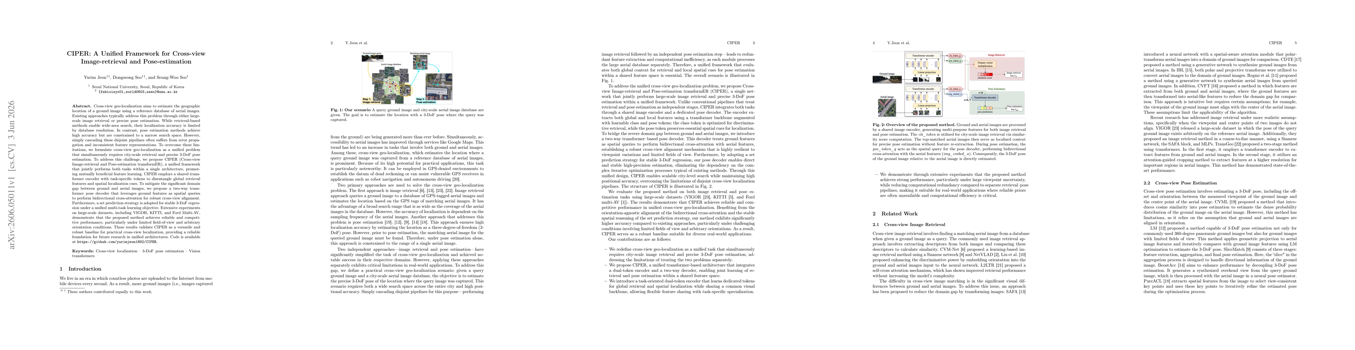 Thumbnail for CIPER: A Unified Framework for Cross-view Image-retrieval and Pose-estimation