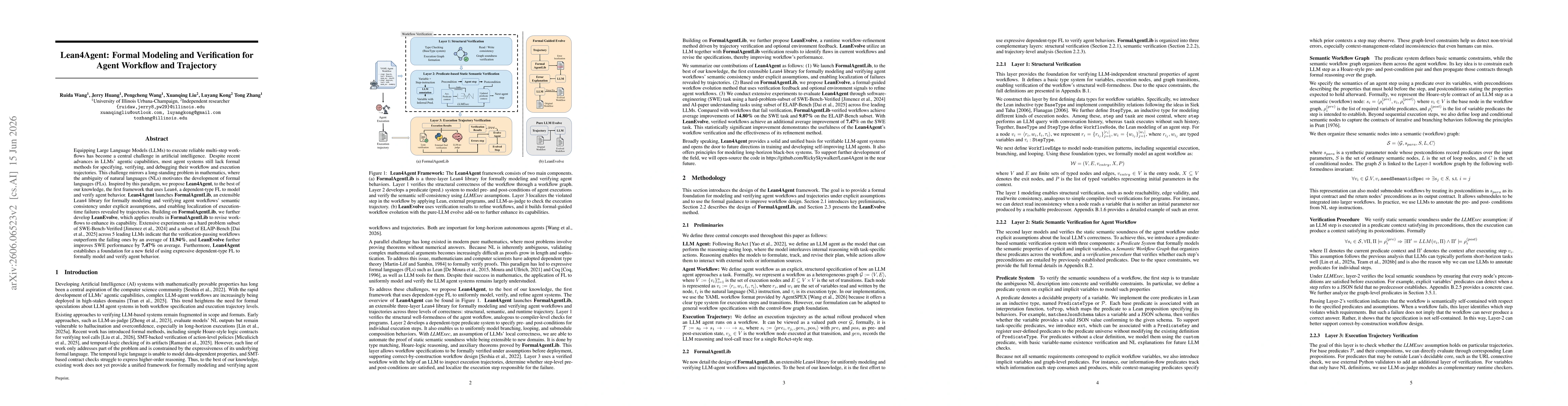 Thumbnail for Lean4Agent: Formal Modeling and Verification for Agent Workflow and Trajectory