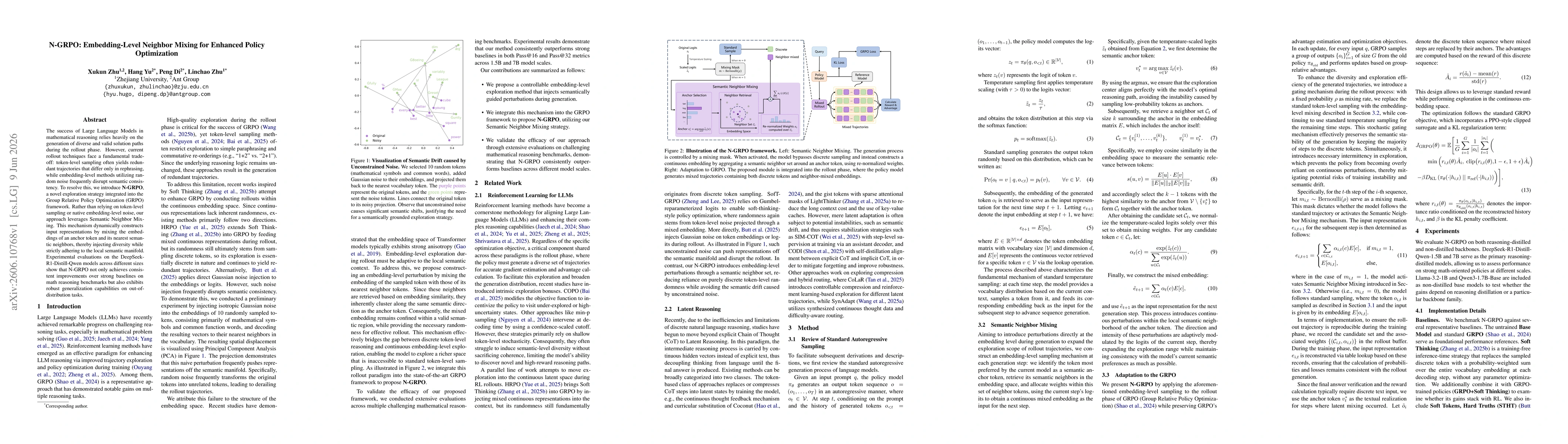 Thumbnail for N-GRPO: Embedding-Level Neighbor Mixing for Enhanced Policy Optimization
