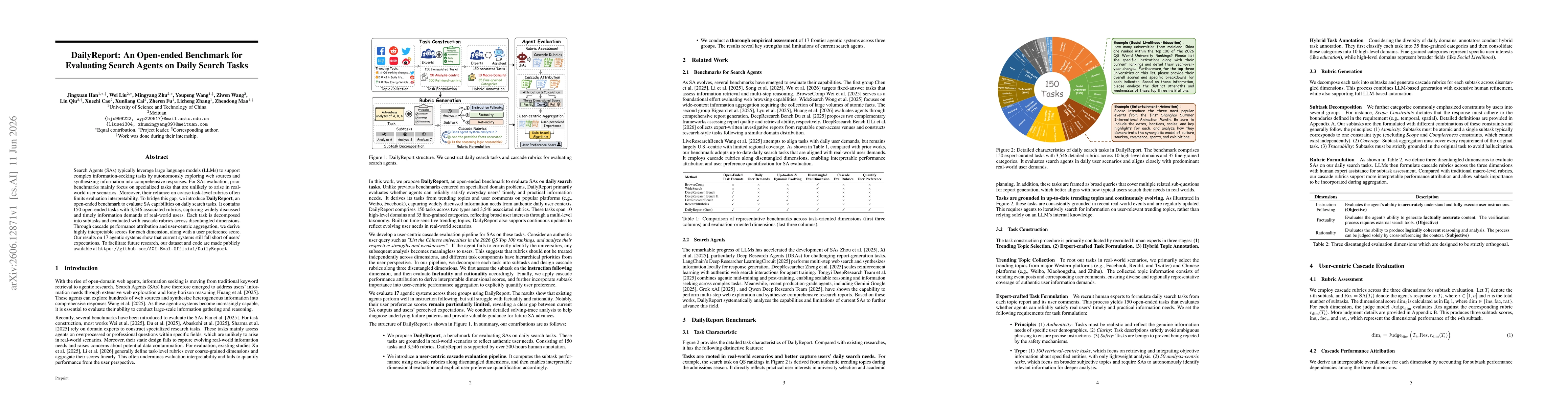 Thumbnail for DailyReport: An Open-ended Benchmark for Evaluating Search Agents on Daily Search Tasks
