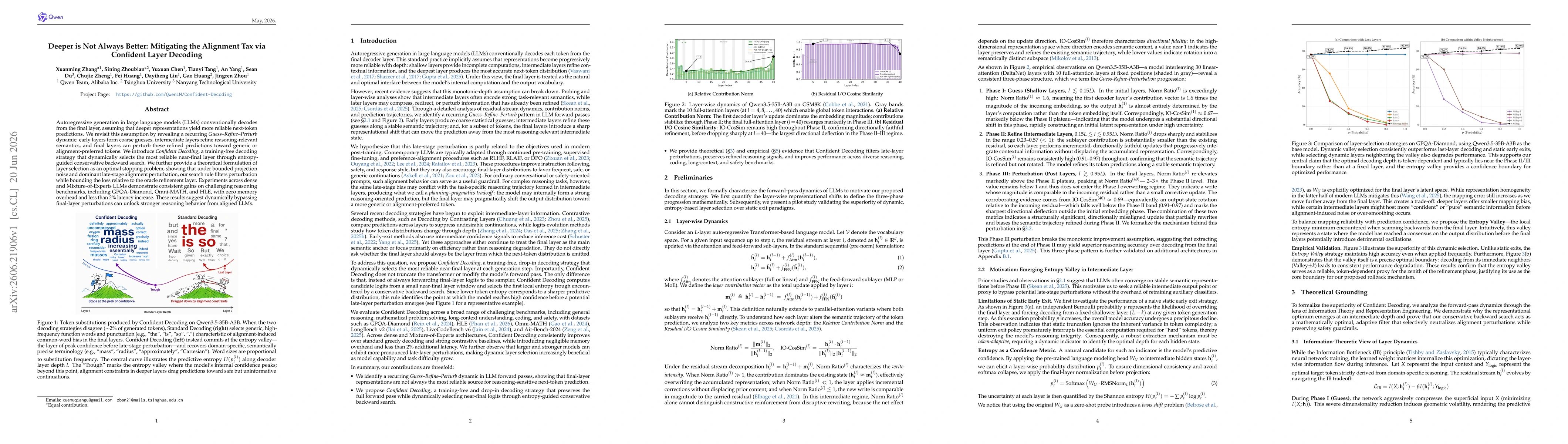 Thumbnail for Deeper is Not Always Better: Mitigating the Alignment Tax via Confident Layer Decoding