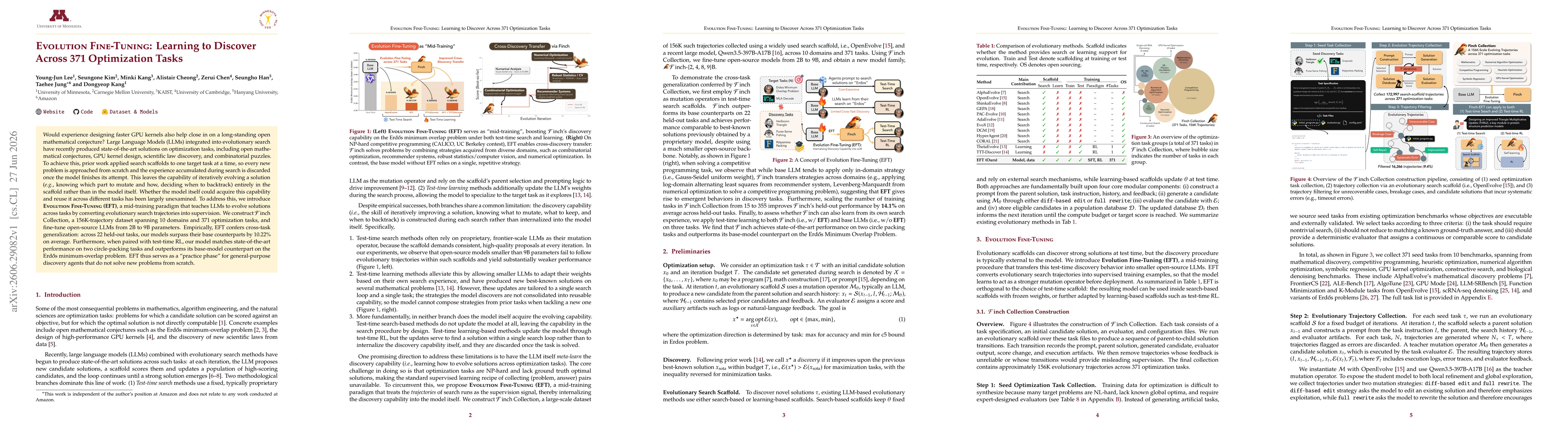 Thumbnail for Evolution Fine-Tuning: Learning to Discover Across 371 Optimization Tasks