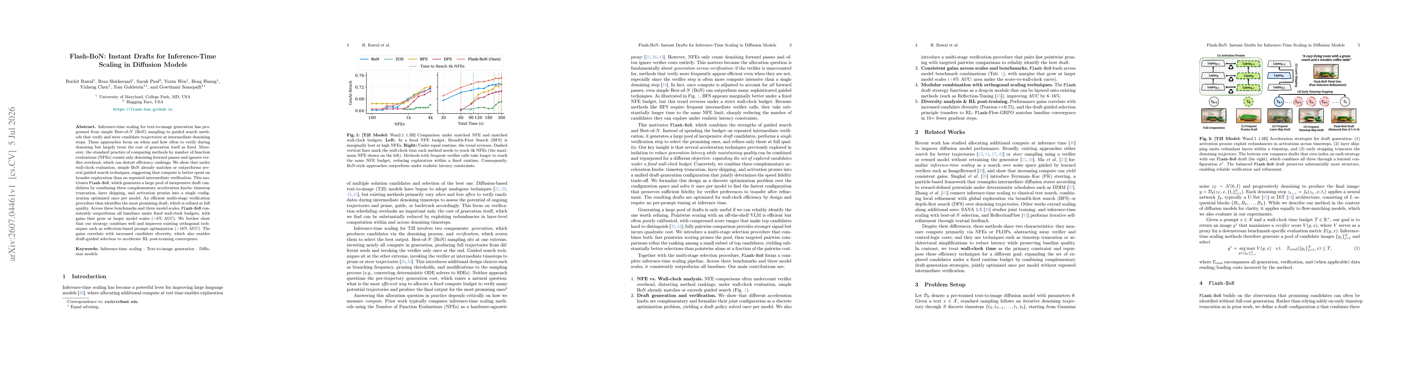 Thumbnail for Flash-BoN: Instant Drafts for Inference-Time Scaling in Diffusion Models