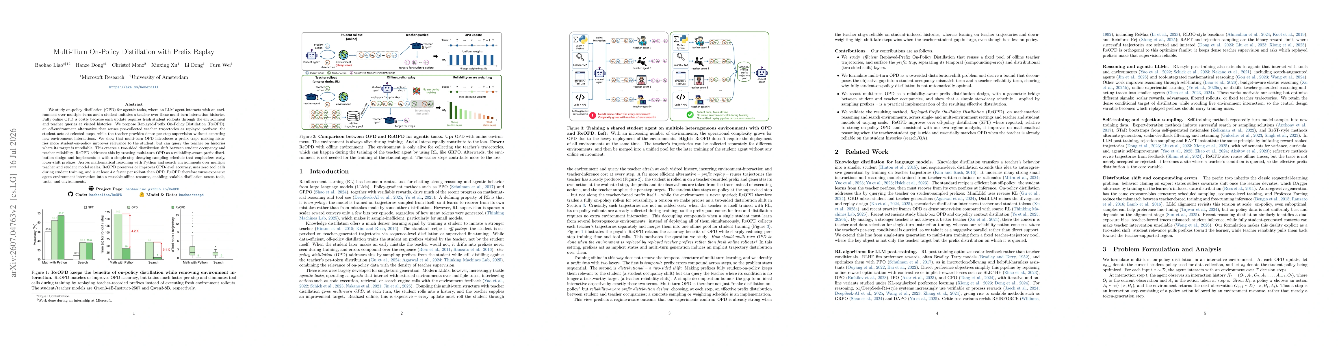Thumbnail for Multi-Turn On-Policy Distillation with Prefix Replay