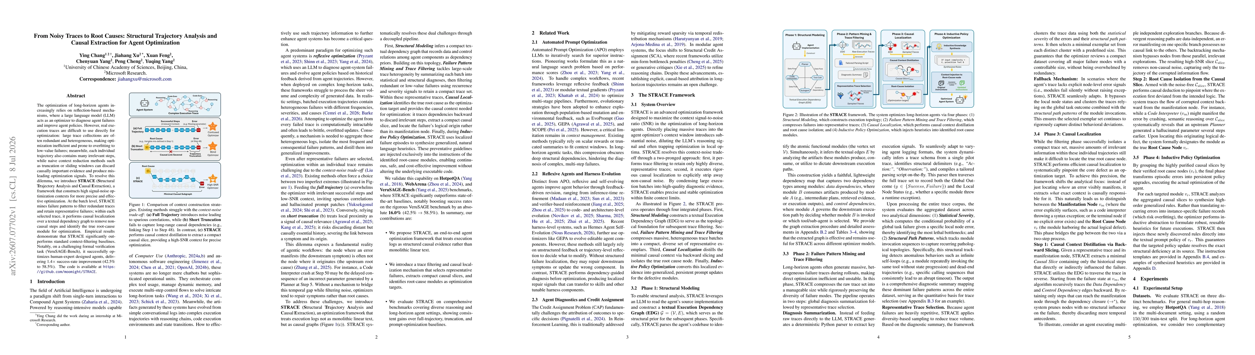 Thumbnail for From Noisy Traces to Root Causes: Structural Trajectory Analysis and Causal Extraction for Agent Optimization