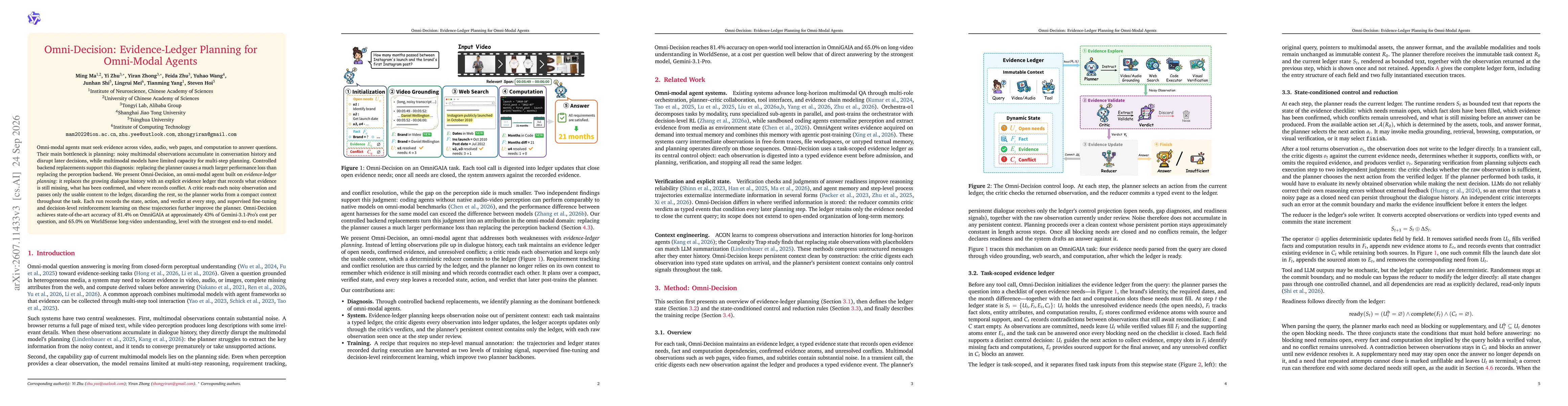 Thumbnail for Omni-Decision: Evidence-Ledger Planning for Omni-Modal Agents