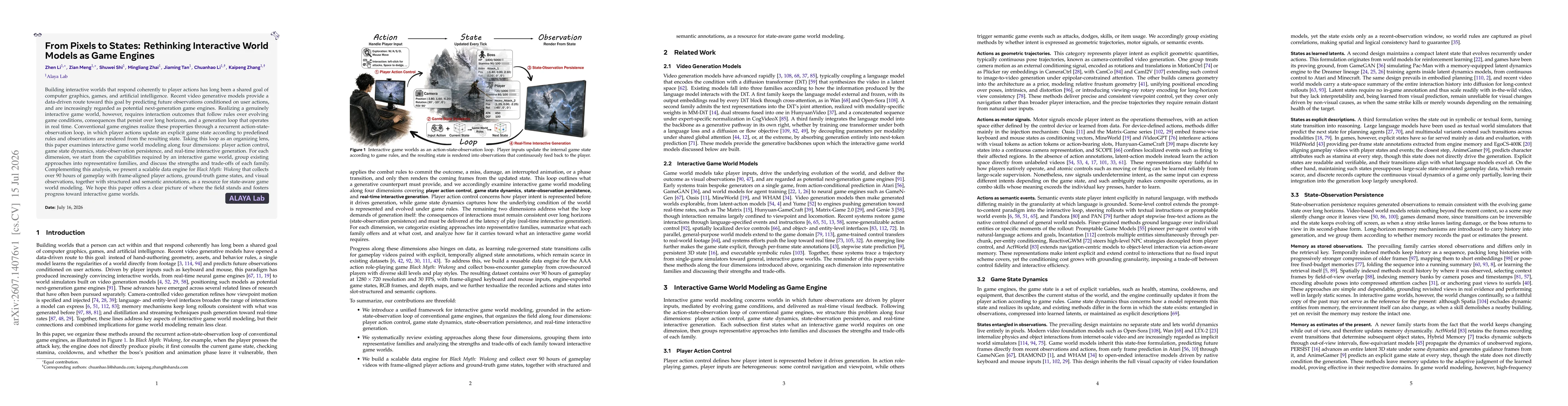 Thumbnail for From Pixels to States: Rethinking Interactive World Models as Game Engines