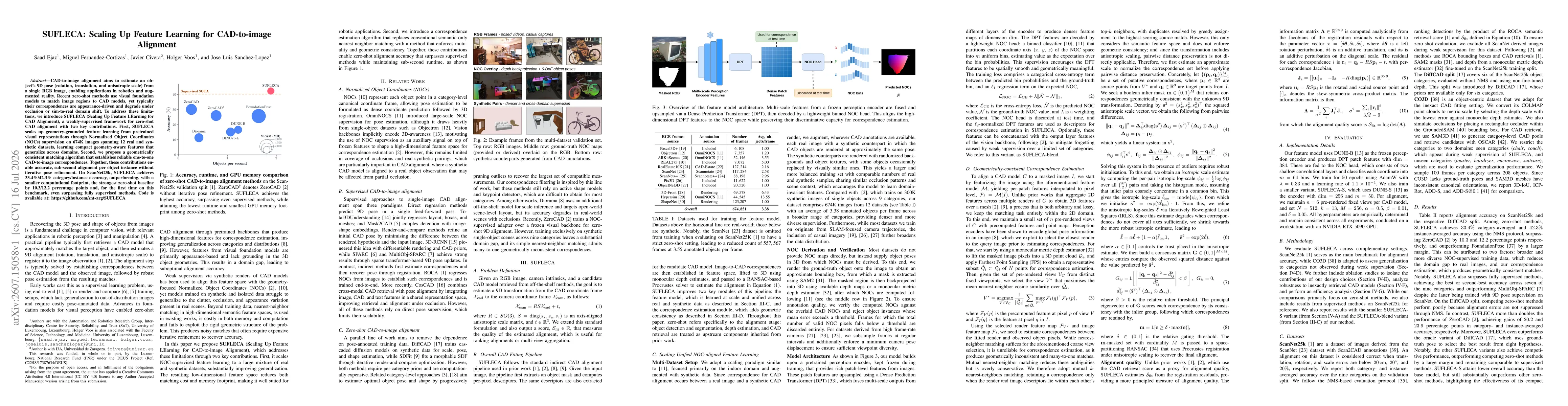 Thumbnail for SUFLECA: Scaling Up Feature Learning for CAD-to-image Alignment