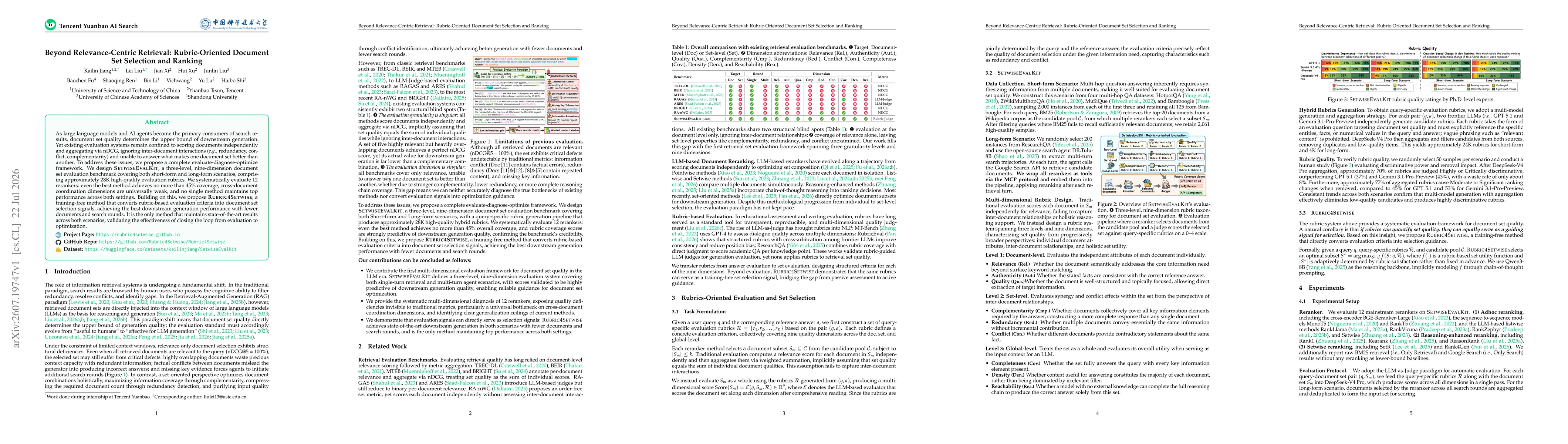 Thumbnail for Beyond Relevance-Centric Retrieval: Rubric-Oriented Document Set Selection and Ranking