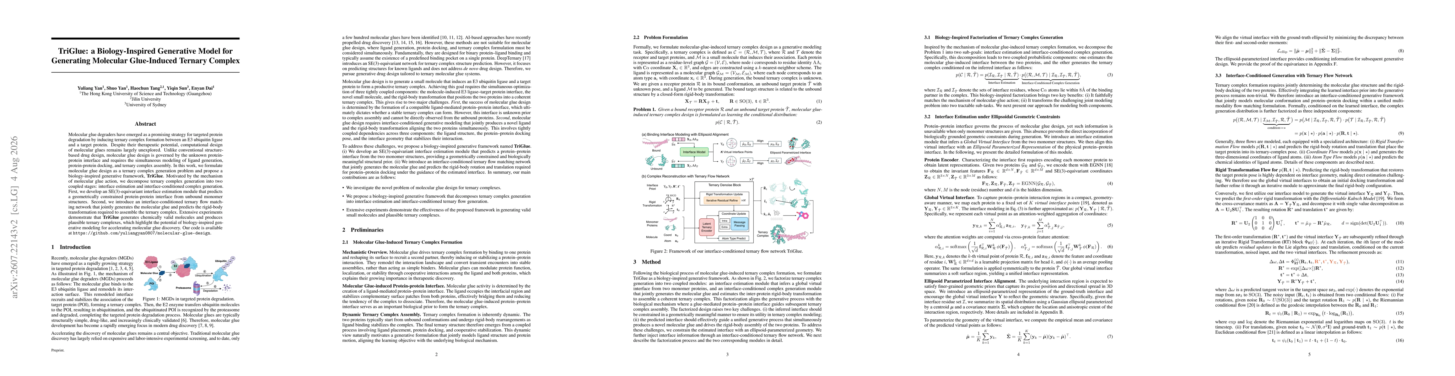 Thumbnail for TriGlue: a Biology-Inspired Generative Model for Generating Molecular Glue-Induced Ternary Complex