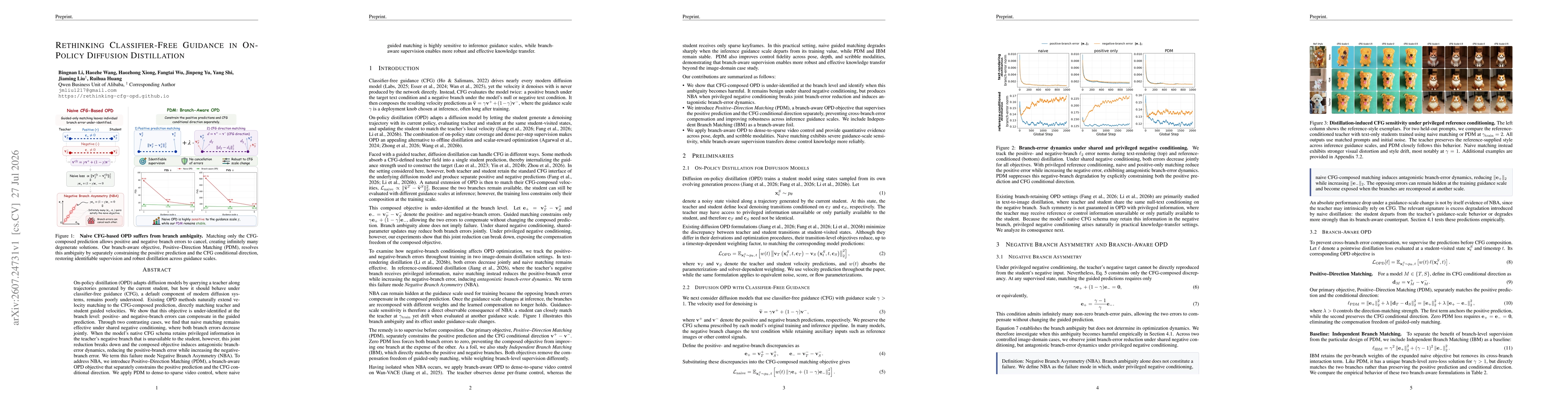 Thumbnail for Rethinking Classifier-Free Guidance in On-Policy Diffusion Distillation