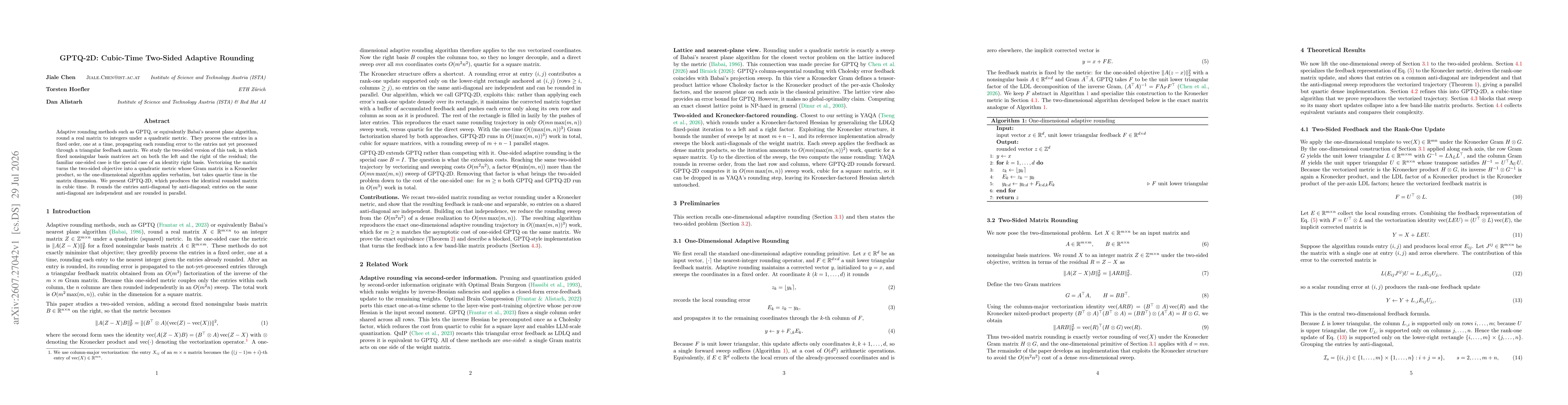 Thumbnail for GPTQ-2D: Cubic-Time Two-Sided Adaptive Rounding