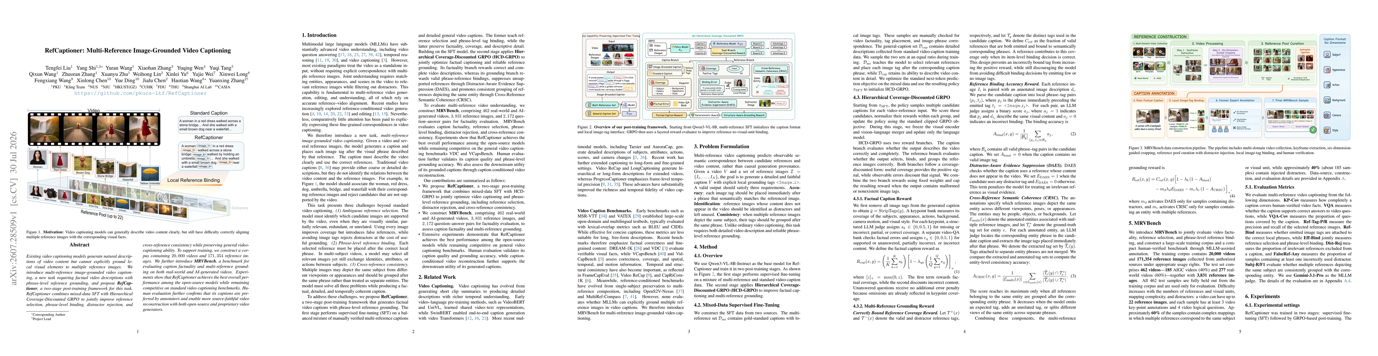 Thumbnail for RefCaptioner: Multi-Reference Image-Grounded Video Captioning