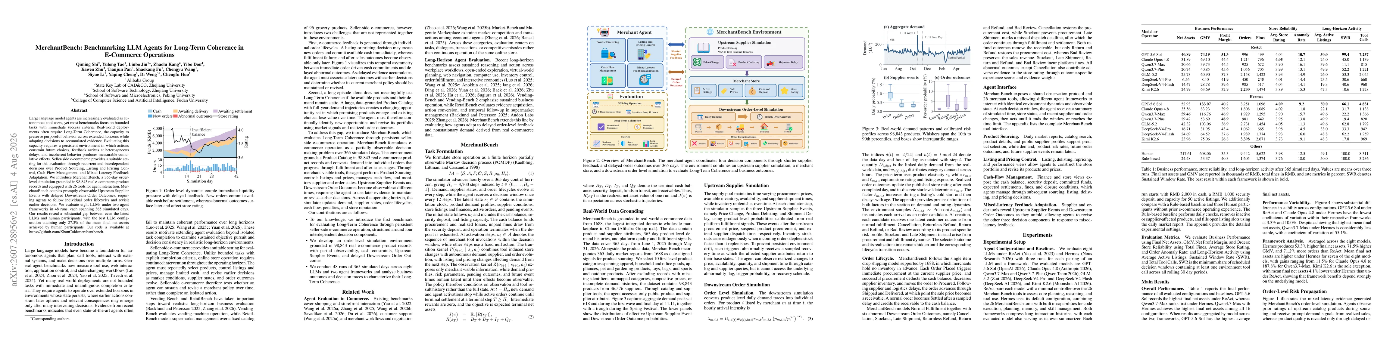 Thumbnail for MerchantBench: Benchmarking LLM Agents for Long-Term Coherence in E-Commerce Operations