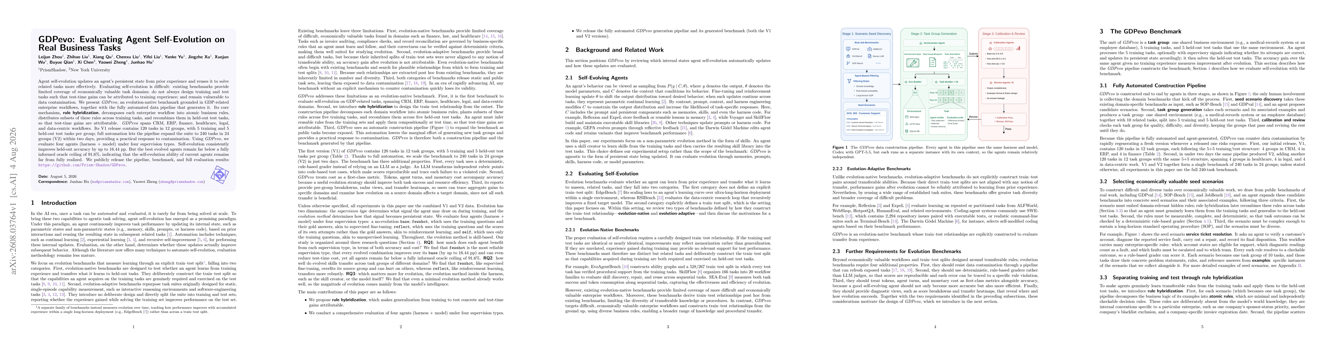 Thumbnail for GDPevo: Evaluating Agent Self-Evolution on Real Business Tasks