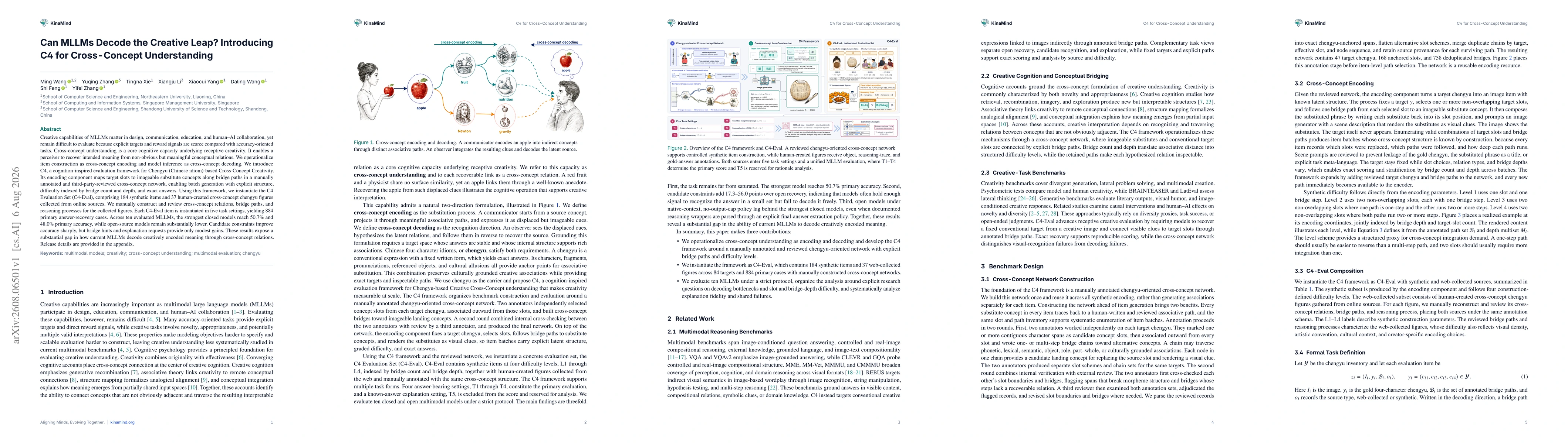 Thumbnail for Can MLLMs Decode the Creative Leap? Introducing C4 for Cross-Concept Understanding