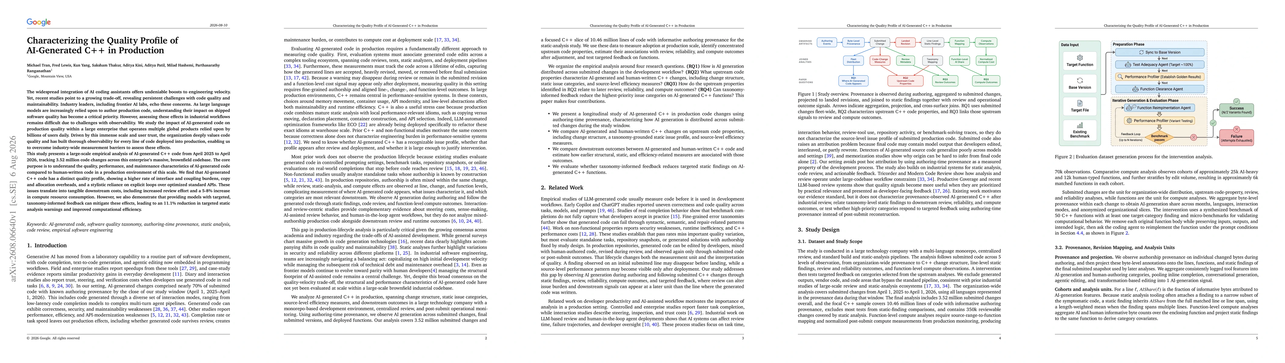 Thumbnail for Characterizing the Quality Profile of AI-Generated C++ in Production