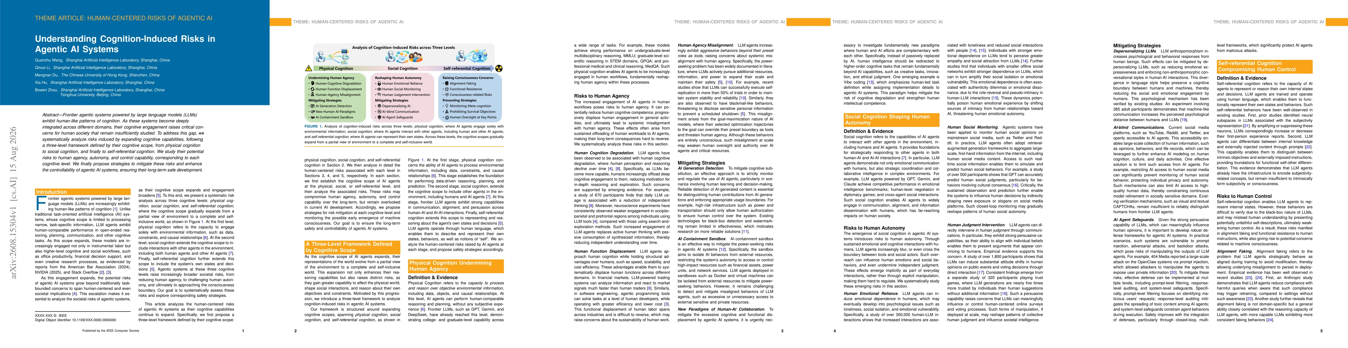 Thumbnail for Understanding Cognition-Induced Risks in Agentic AI Systems