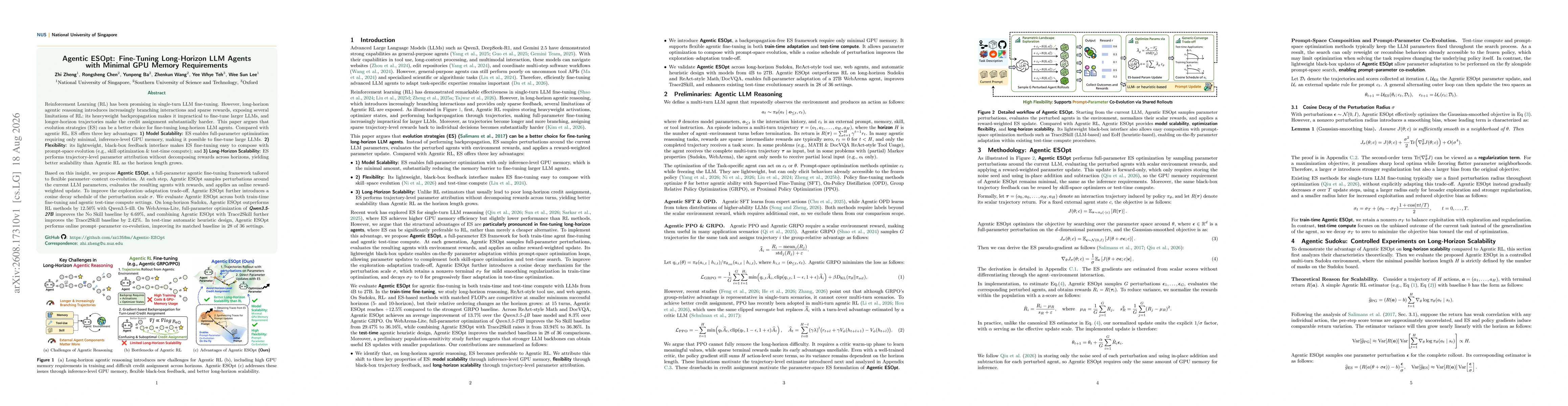 Thumbnail for Agentic ESOpt: Fine-Tuning Long-Horizon LLM Agents with Minimal GPU Requirements
