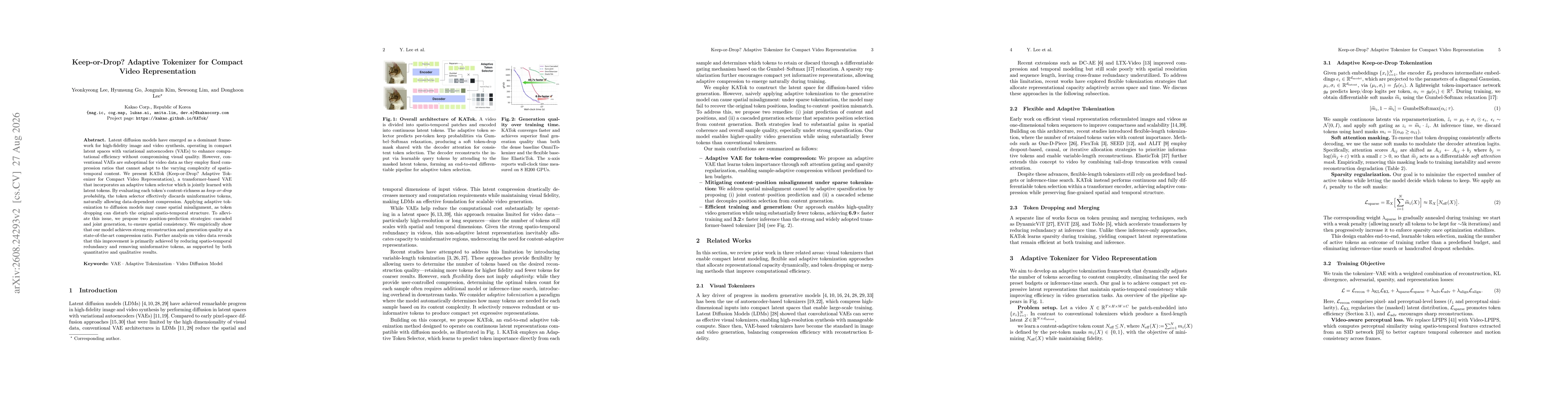Thumbnail for Keep-or-Drop? Adaptive Tokenizer for Compact Video Representation