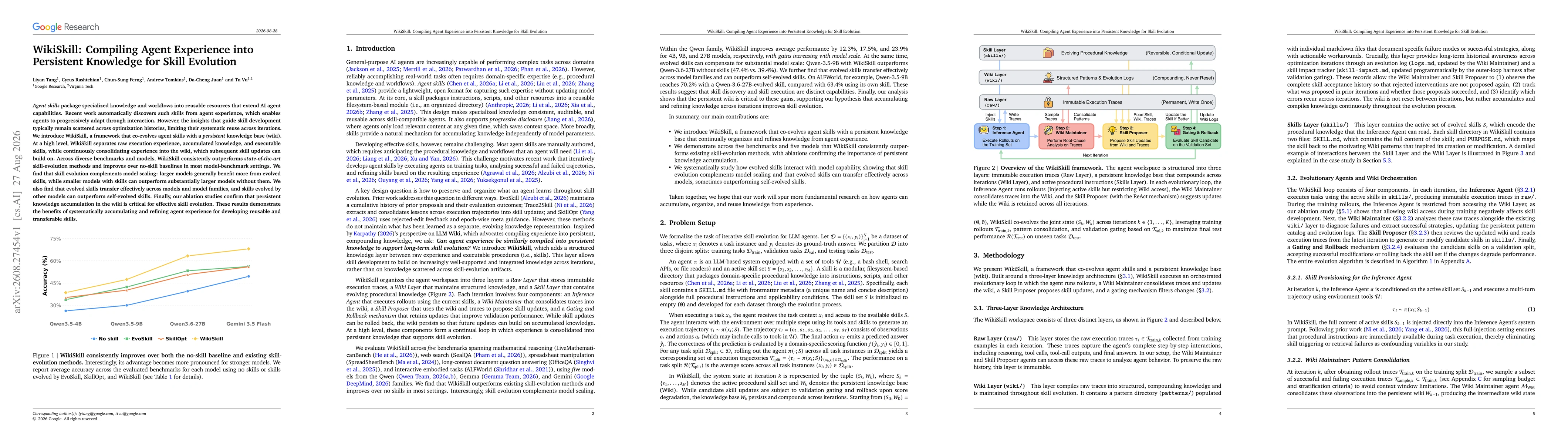 Thumbnail for WikiSkill: Compiling Agent Experience into Persistent Knowledge for Skill Evolution