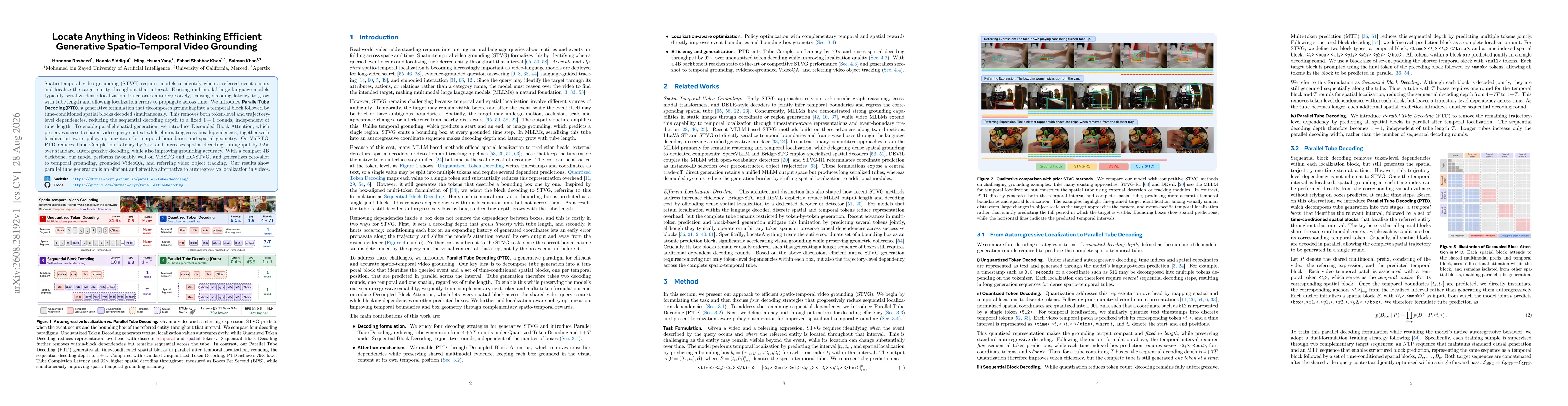 Thumbnail for Locate Anything in Videos: Rethinking Efficient Generative Spatio-Temporal Video Grounding