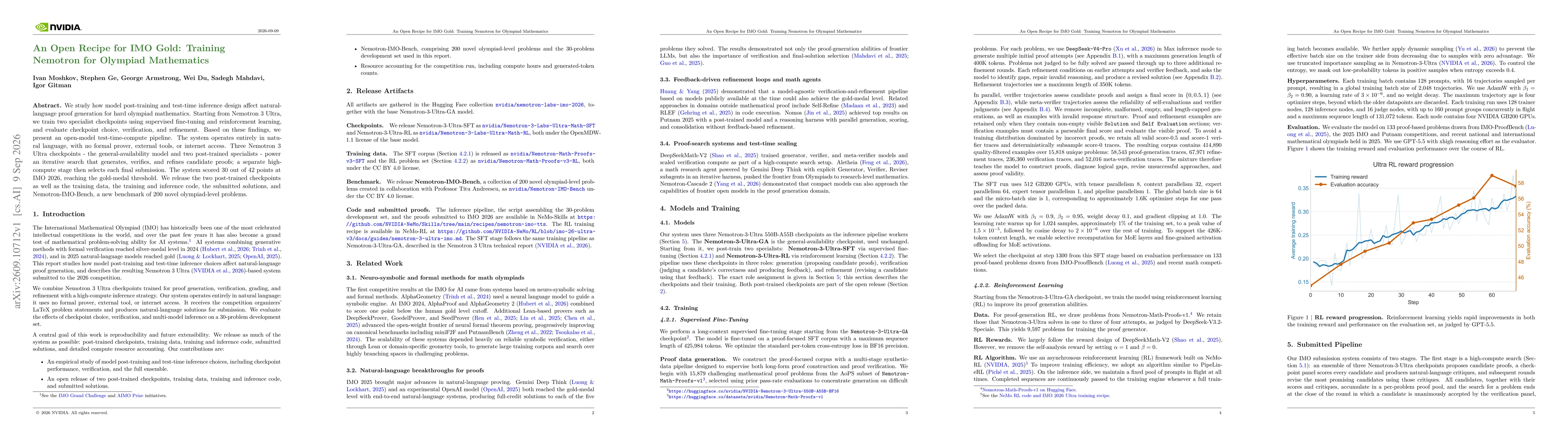 Thumbnail for An Open Recipe for IMO Gold: Training Nemotron for Olympiad Mathematics