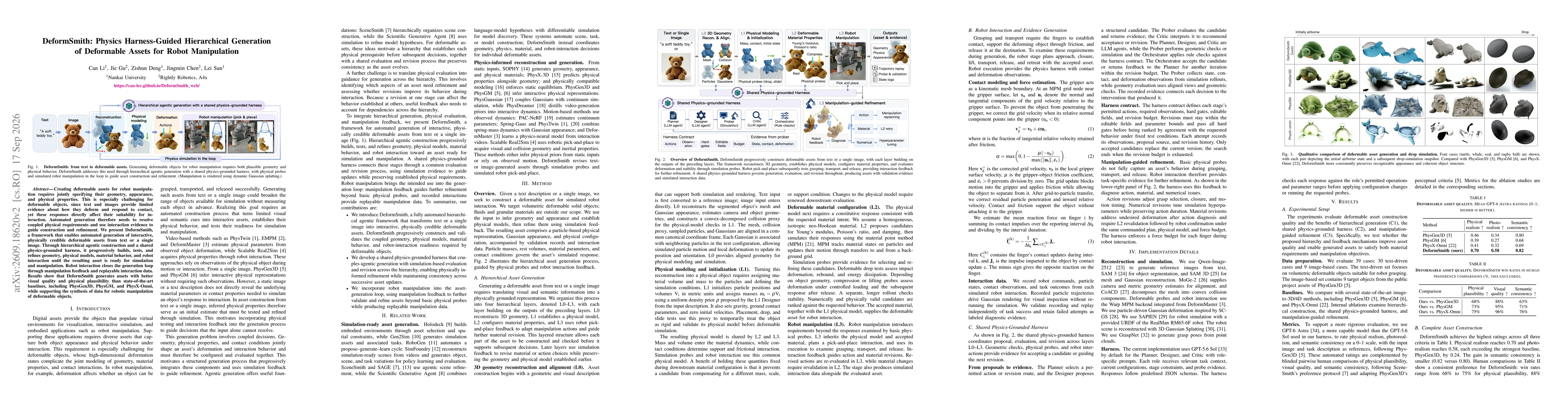 Thumbnail for DeformSmith: Physics Harness-Guided Hierarchical Generation of Deformable Assets for Robot Manipulation