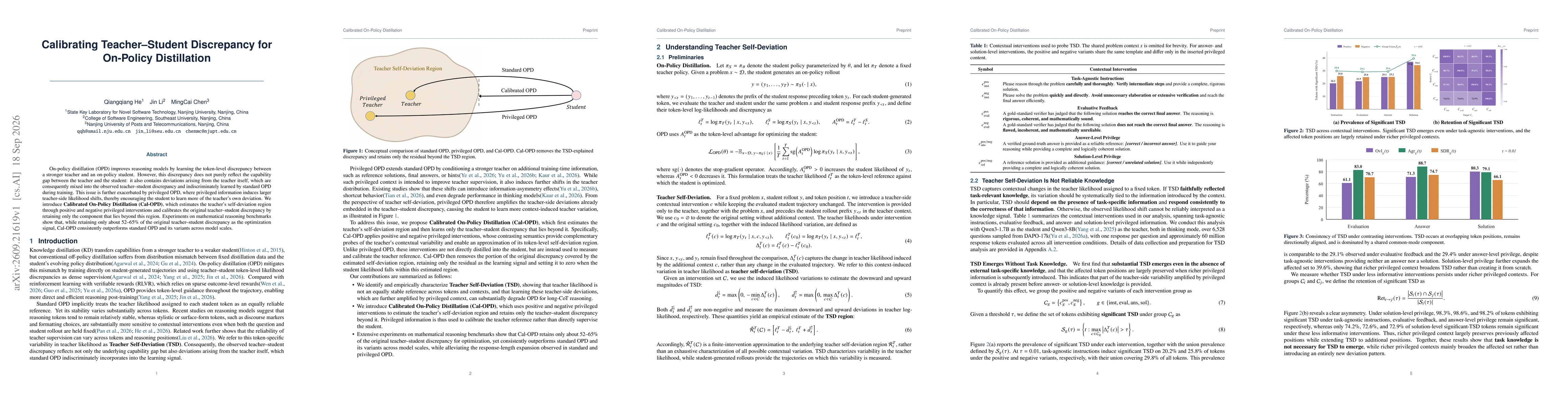 Thumbnail for Calibrating Teacher--Student Discrepancy for On-Policy Distillation